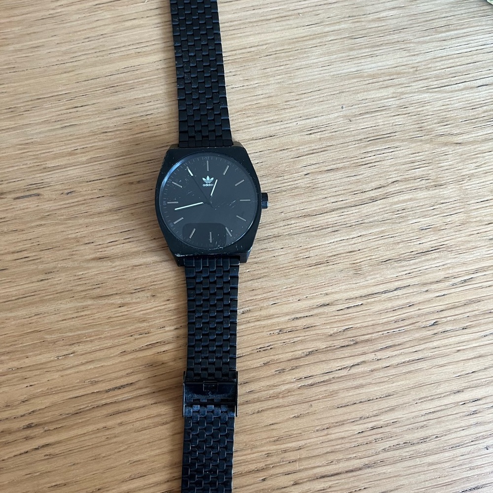 Adidas Black Watch with Textured Band